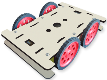 9 MDF 4wheel drive robotic chassis